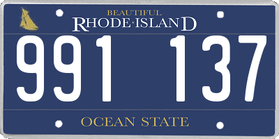 RI license plate 991137