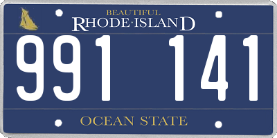 RI license plate 991141