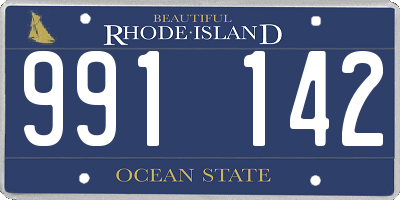 RI license plate 991142