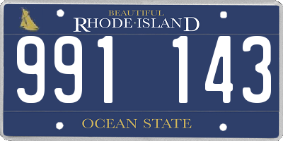 RI license plate 991143