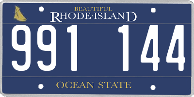 RI license plate 991144