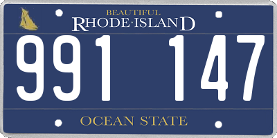 RI license plate 991147