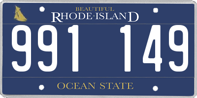 RI license plate 991149