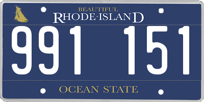 RI license plate 991151