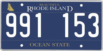 RI license plate 991153