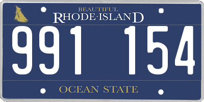 RI license plate 991154