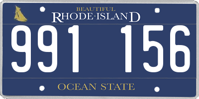 RI license plate 991156