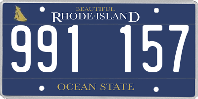 RI license plate 991157