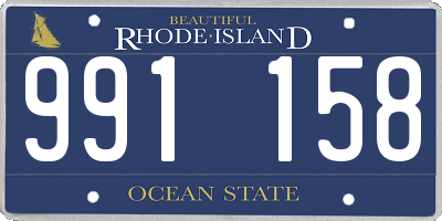 RI license plate 991158