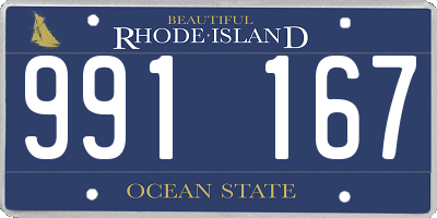 RI license plate 991167