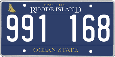 RI license plate 991168