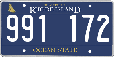 RI license plate 991172