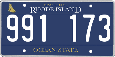 RI license plate 991173