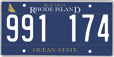RI license plate 991174