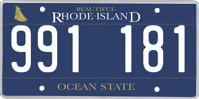 RI license plate 991181