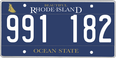 RI license plate 991182