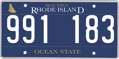 RI license plate 991183