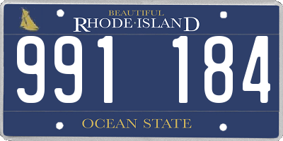 RI license plate 991184