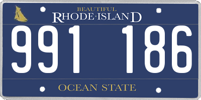 RI license plate 991186