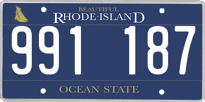 RI license plate 991187