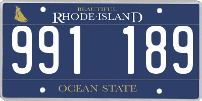 RI license plate 991189