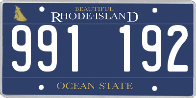 RI license plate 991192
