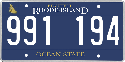 RI license plate 991194