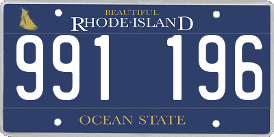 RI license plate 991196