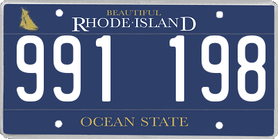 RI license plate 991198