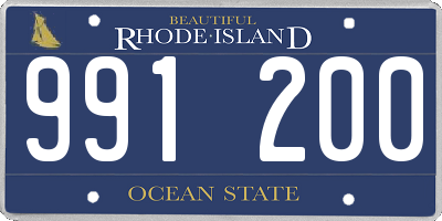 RI license plate 991200