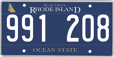 RI license plate 991208