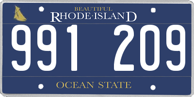 RI license plate 991209