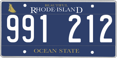 RI license plate 991212