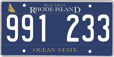 RI license plate 991233