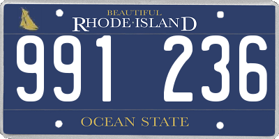 RI license plate 991236