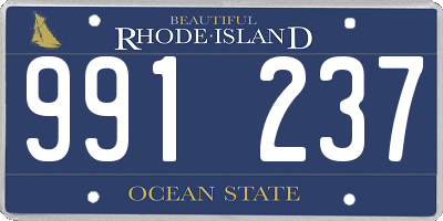 RI license plate 991237