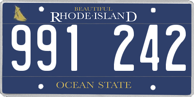 RI license plate 991242