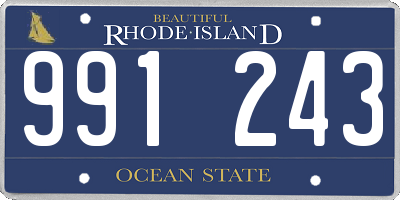 RI license plate 991243