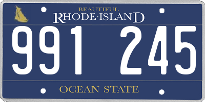 RI license plate 991245