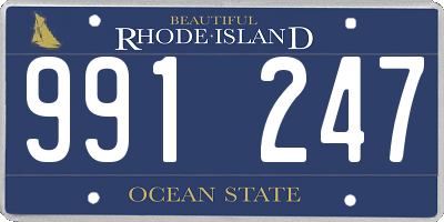 RI license plate 991247