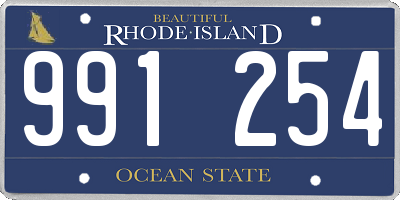 RI license plate 991254