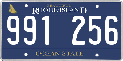 RI license plate 991256