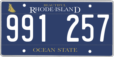 RI license plate 991257