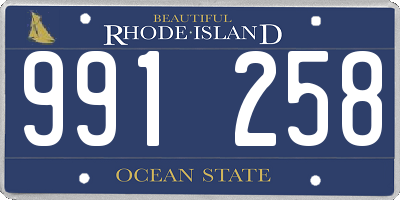 RI license plate 991258