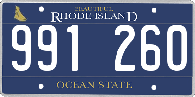 RI license plate 991260