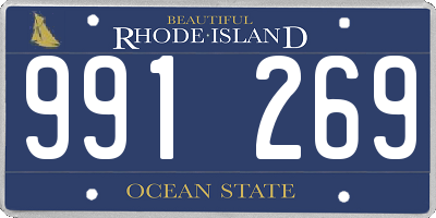 RI license plate 991269