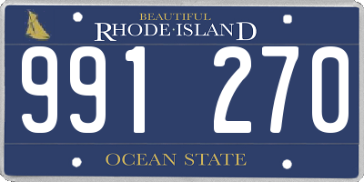 RI license plate 991270