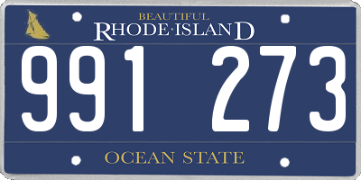 RI license plate 991273