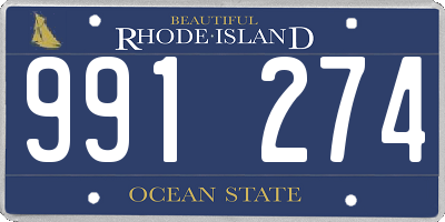 RI license plate 991274