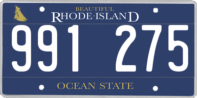 RI license plate 991275